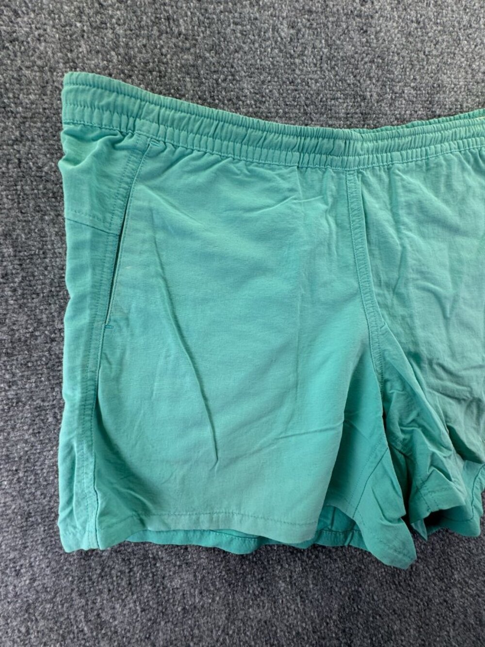 Patagonia Women Casual Outdoors Hiking Shorts Bottoms Elastic Medium Blue - Picture 3 of 16